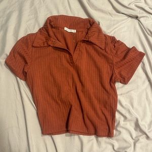 Collared Crop Top